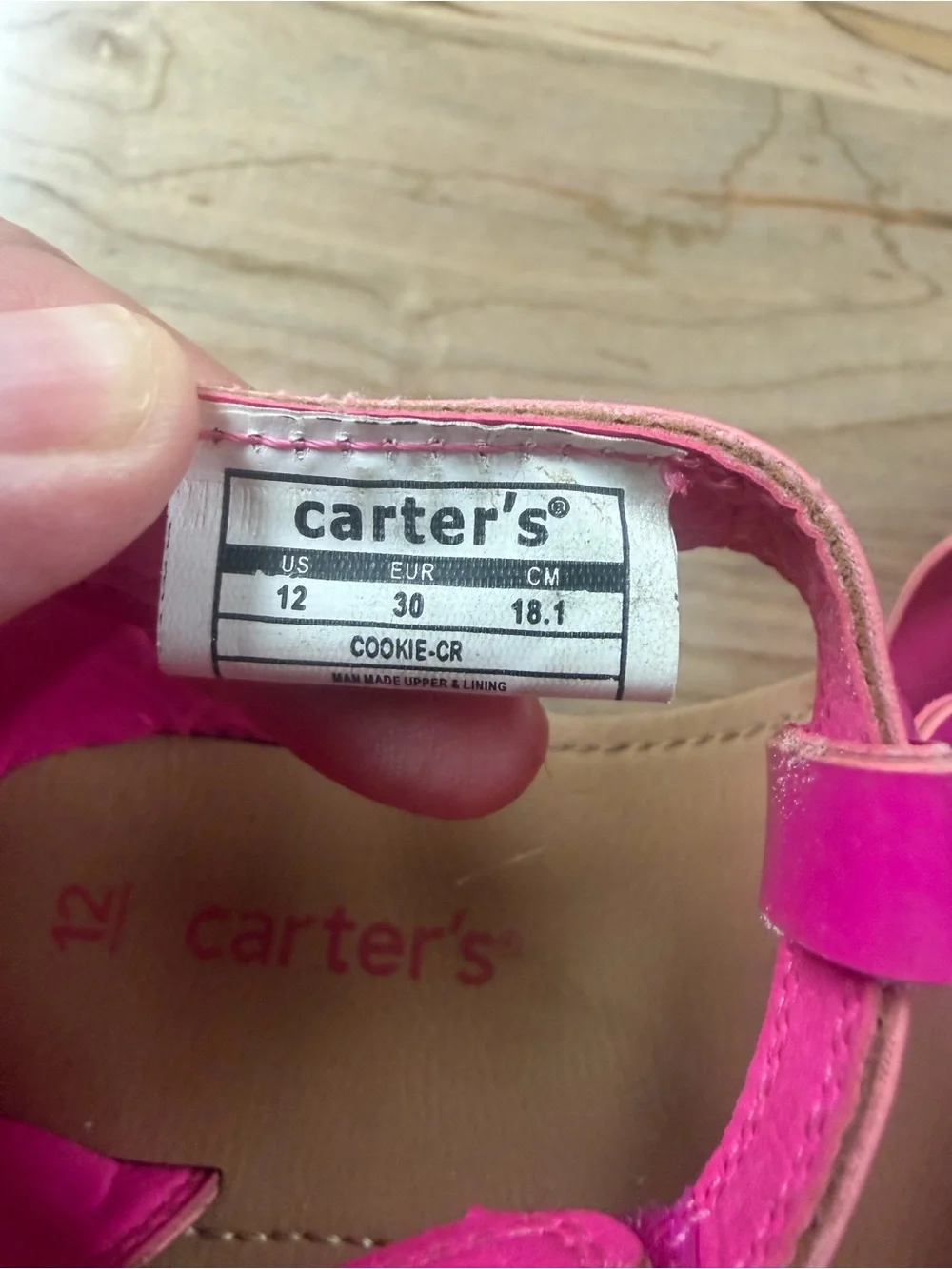 Carter's Hot Pink Scalloped Girls' Sandals